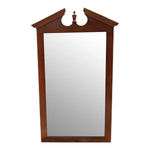 Vintage Federal/Chippendale Cherry Finish Oak Framed Cork Board