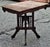 Wood Victorian Eastlake Style Walnut and Marble Top Rolling Center Table For Sale - Image 7 of 7