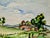Rustic 1940s Henry Emil Salloch Original Watercolor on Paper Pastoral Barn Landscape. For Sale - Image 3 of 6