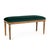 The Green Velvet Lille Bench from Zentique makes a sophisticated color statement with emerald green velvet on a natural...
