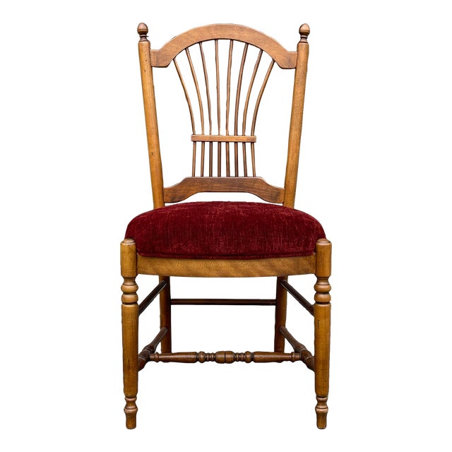 2000s Ethan Allen Country French Wheat Back Dining Side Chair (266201) Chairish