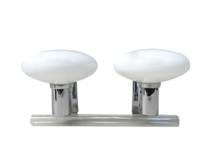 Space Age Chrome-Plated Wall Lights from Doria, Set of 2