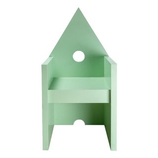 Green Vescovina Chair by Lanfranco Lanfranco Benvenuti for Meccani Arredamenti, 1985 For Sale