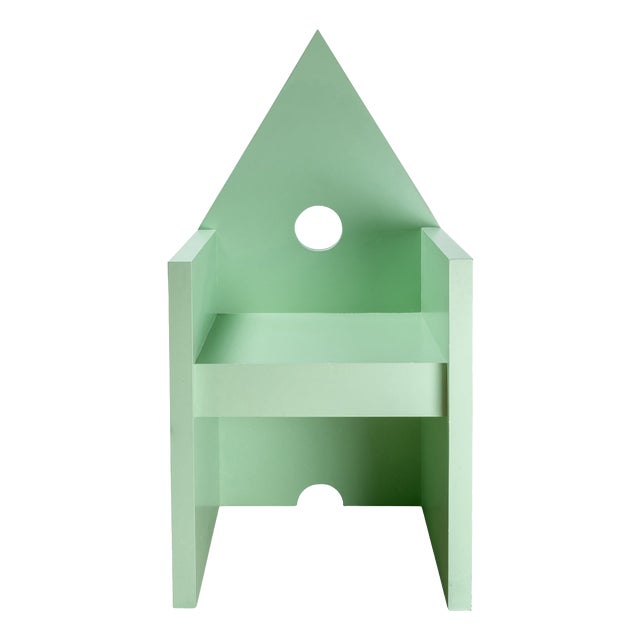 Green Vescovina Chair by Lanfranco Lanfranco Benvenuti for Meccani Arredamenti, 1985 For Sale