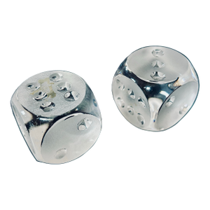 Pair of Glass 1.5” Dice Paperweights