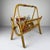 Beige Vintage Bamboo and Vienna Straw Magazine Rack, Italy, 1960s For Sale - Image 8 of 17