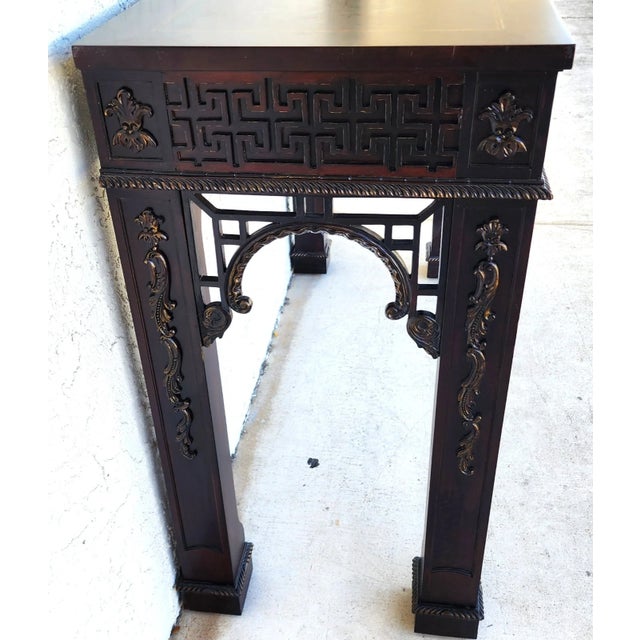 Highland House Chinese Chippendale Console Table For Sale - Image 4 of 17