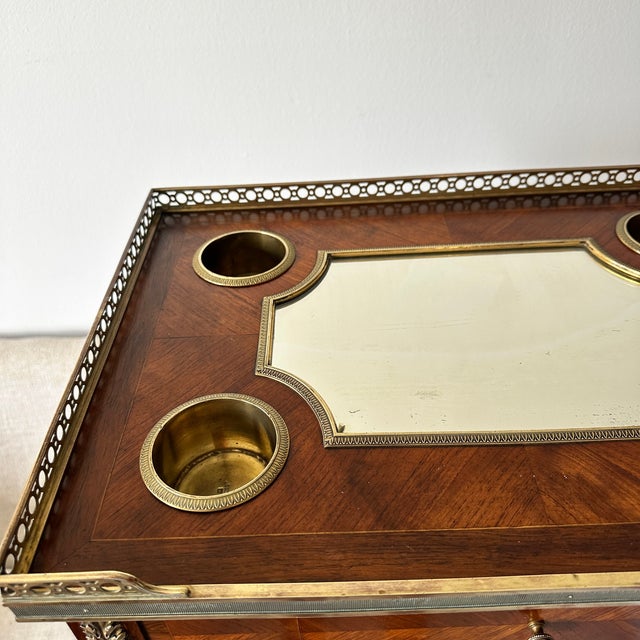 Late 19th Century Antique 1890's Boin-Taburet Louis XVI Marquetry Salon Table Napoleon III France For Sale - Image 5 of 17