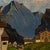 Paint Vintage Original Alpine Village Landscape Oil Painting For Sale - Image 7 of 11
