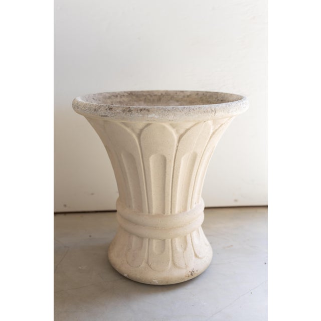 Mid 20th Century Pair of Vintage French Fluted Planters For Sale - Image 5 of 10
