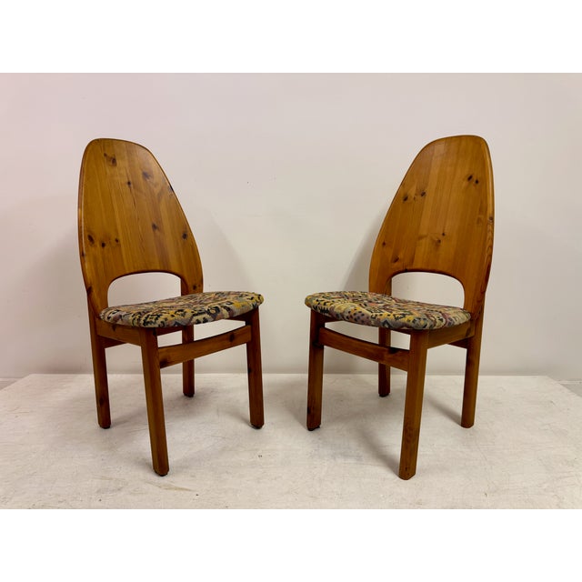 Vintage Danish High Back Pine Dining Chairs by Niels Koefod for Glostrup, 1970s, Set of 6 For Sale - Image 16 of 18