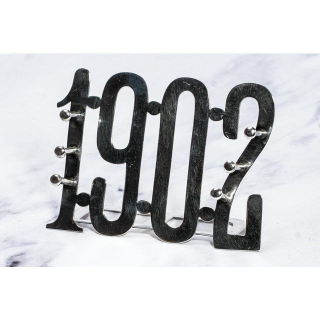 American Rare Tiffany & Co. Antique Sterling Silver 1902 Year Cut Out Fountain Pen Rest Stand Desk For Sale - Image 3 of 11