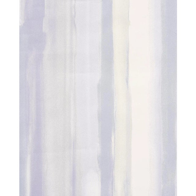 Contemporary Schumacher Watercolor Wallpaper in Soft Lilac For Sale - Image 3 of 5