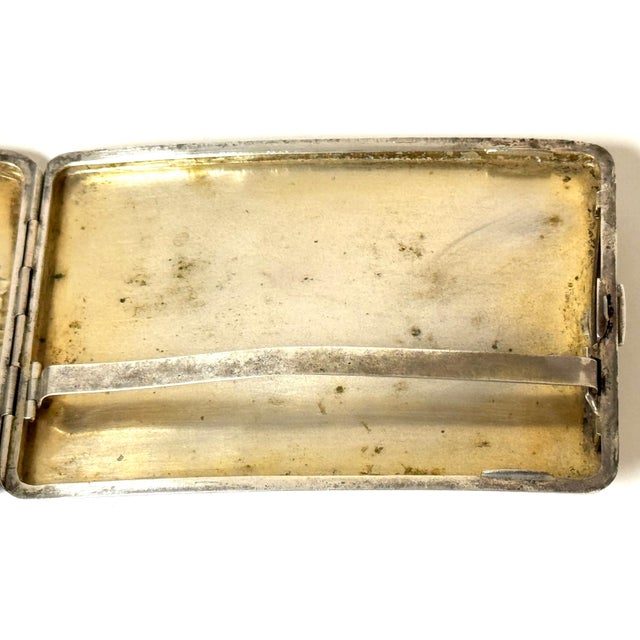 Chinese Export Silver Cigarette Case Depicting the Bund and the Angel of Peace For Sale - Image 13 of 18