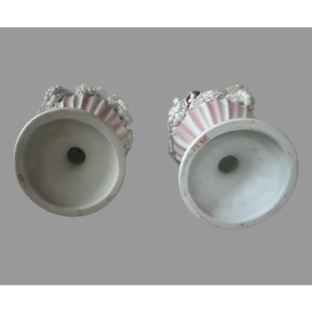 Victorian Pair of Antique Parian Bisque Porcelain Grape & Leaf Decorated Ewers For Sale - Image 3 of 12