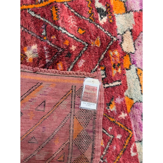 Early 20th Century Art Deco Moroccan Wool Rug – 9’7” X 8’1” For Sale - Image 4 of 7