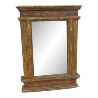 17th-Century Italian Gilt & Polychrome Architectural Frame For Sale