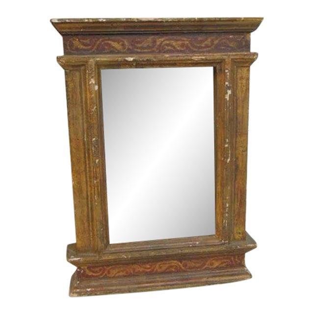 17th-Century Italian Gilt & Polychrome Architectural Frame For Sale