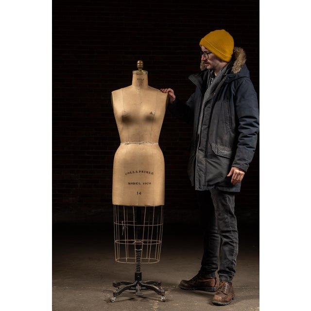c. 1920s; Wolf Model Form Co. - New York Professional tailor's dress form produced by Wolf Model Form Co., featuring a...