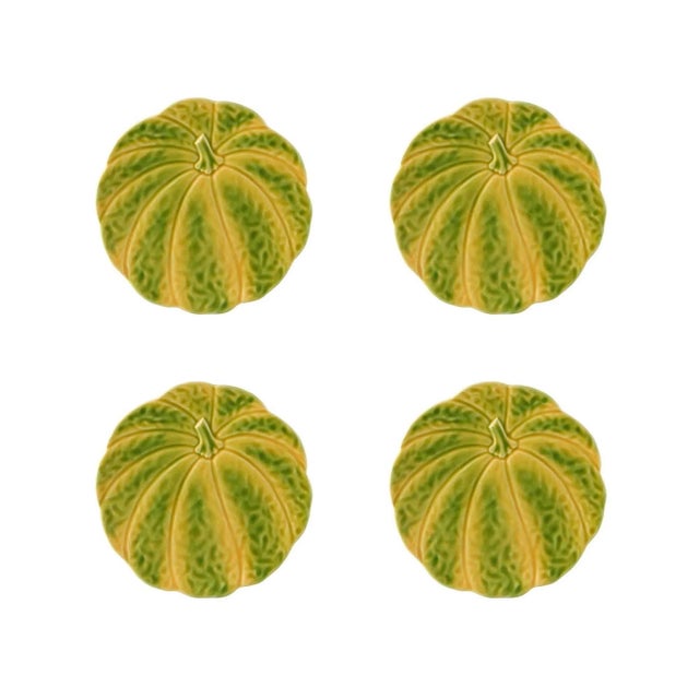 Bordallo Pinheiro Bordallo Pinheiro Pumpkin Dessert Plates, Set of 4 For Sale - Image 4 of 4