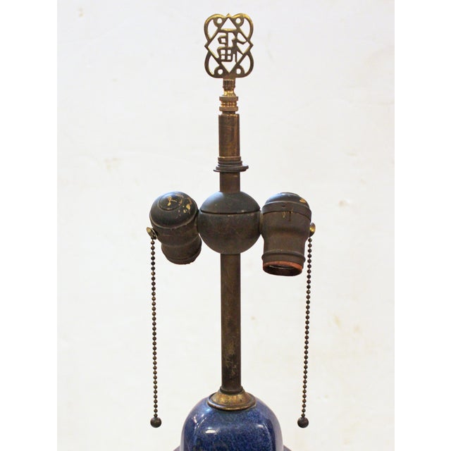 Blue Circa 1920s English Wilton Ware Bleu Royal Staffordshire Lamp For Sale - Image 8 of 8