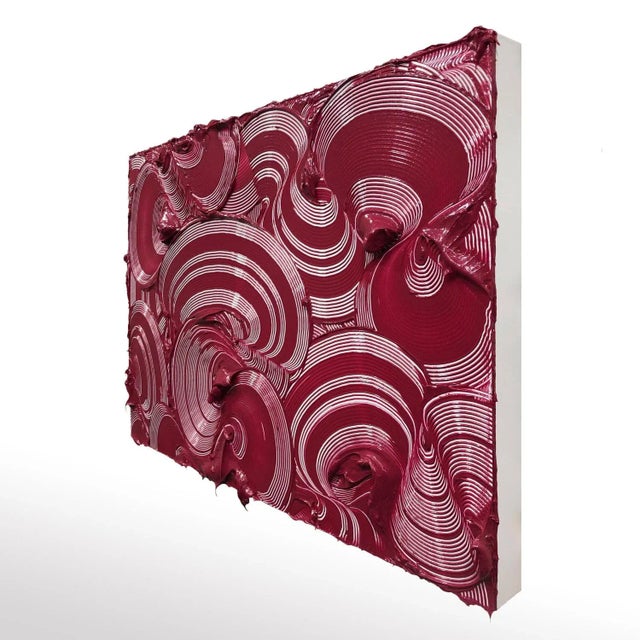 This beautiful contemporary high textured abstract painting is great for a classic and contemporary setting. The variation...