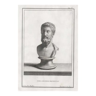 1767 Roman Portrait Bust Engraving For Sale