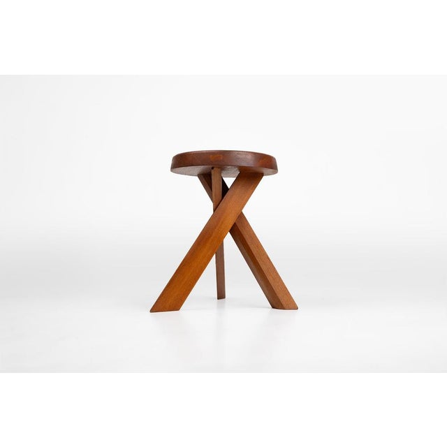 Pierre Chapo Model S31 Stool in Elm Wood by Pierre Chapo, 1974 For Sale - Image 4 of 14