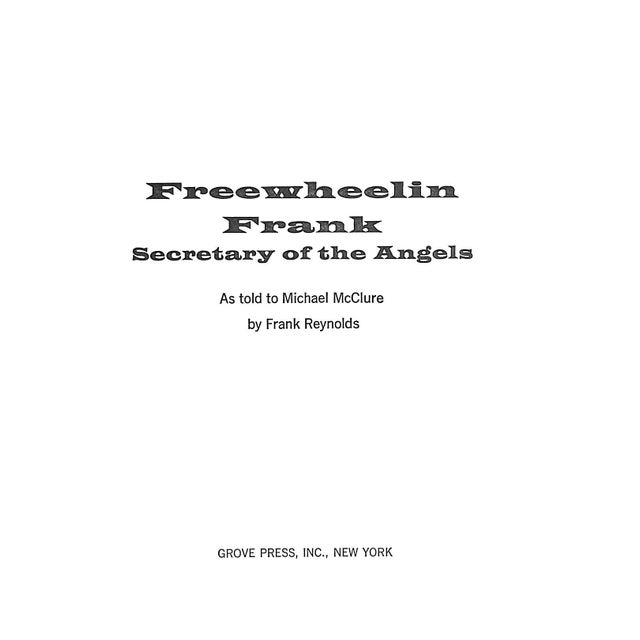 REYNOLDS, Frank [160] pp. Grove Press, Inc. 1967 First Printing 8 1/4" x 5 5/8" McClure wrote this book based on...