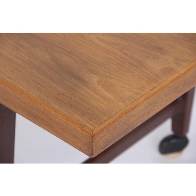 Brown Danish Coffee Table in Rosewood with 4 Casters, 1960s For Sale - Image 8 of 12
