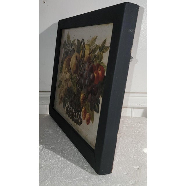 Folk Art 19Thc Signed Oil Still Life Painting For Sale - Image 3 of 5