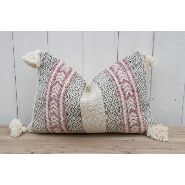 Rose Mist Nomadic Moroccan Lumbar Pillow For Sale - Image 9 of 9