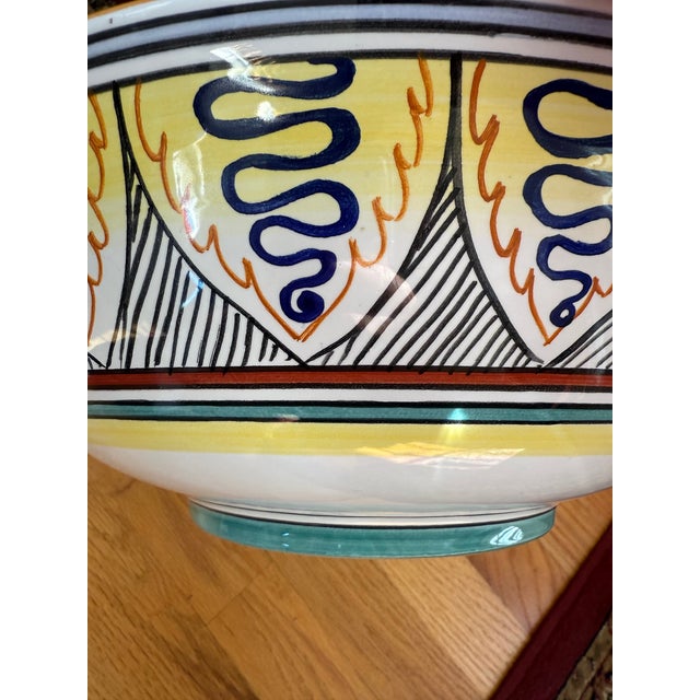 Italian Italian Blue Ceramic Decorative Bowl for Cottura For Sale - Image 3 of 12