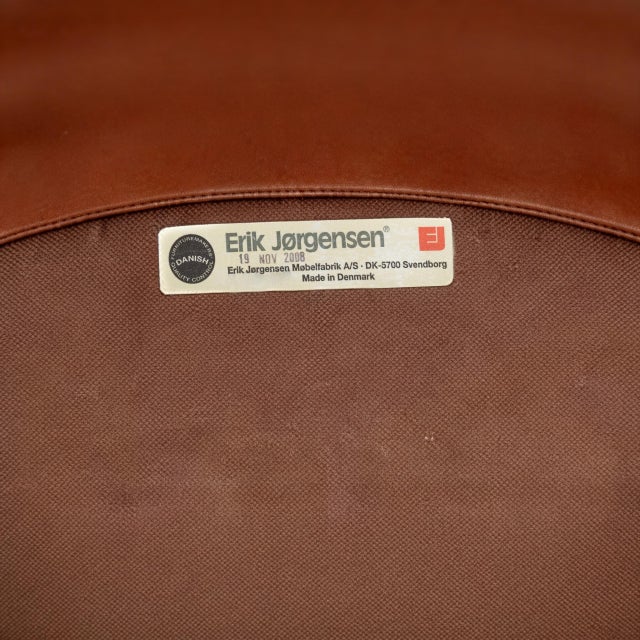 Hans J Wegner Ox Chair and an Ottoman for Erik Jørgensen Denmark For Sale - Image 14 of 14