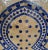 Blue and beige Rafraf Style mosaic fountain made in Morocco. Approximately 51” high and 30” wide, and comes with a copper...