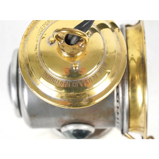 Mid 20th Century Antique Converted Old Sol Hawthorne Carbide Bicycle Lamp For Sale - Image 5 of 10