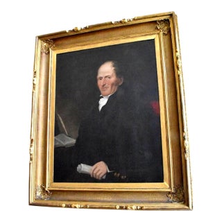 19th Century Portrait of a Distinguished British Gentleman, Framed For Sale