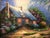 Traditional Late 20th Century Cabin in the Woods Painting For Sale - Image 3 of 9