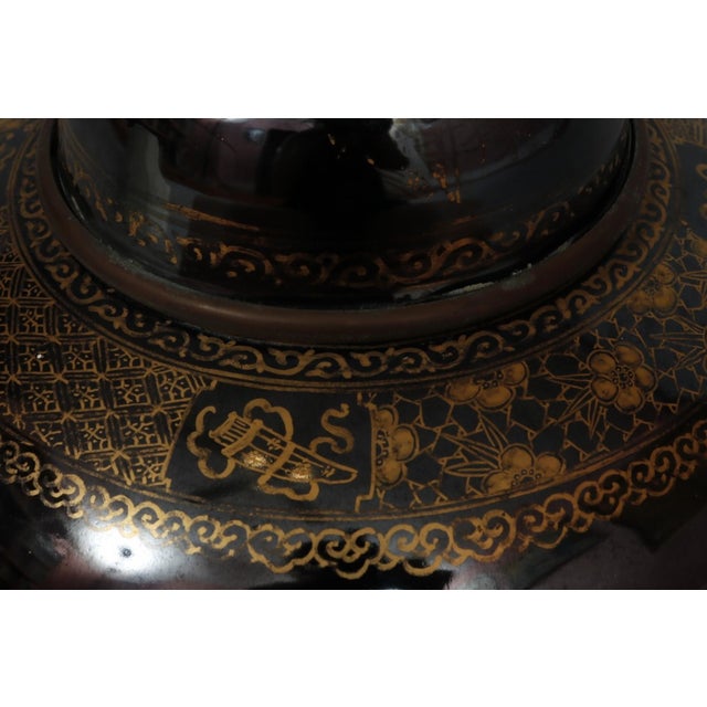 Metal Chinoiserie Ginger Jar Table Lamp For Sale - Image 7 of 9