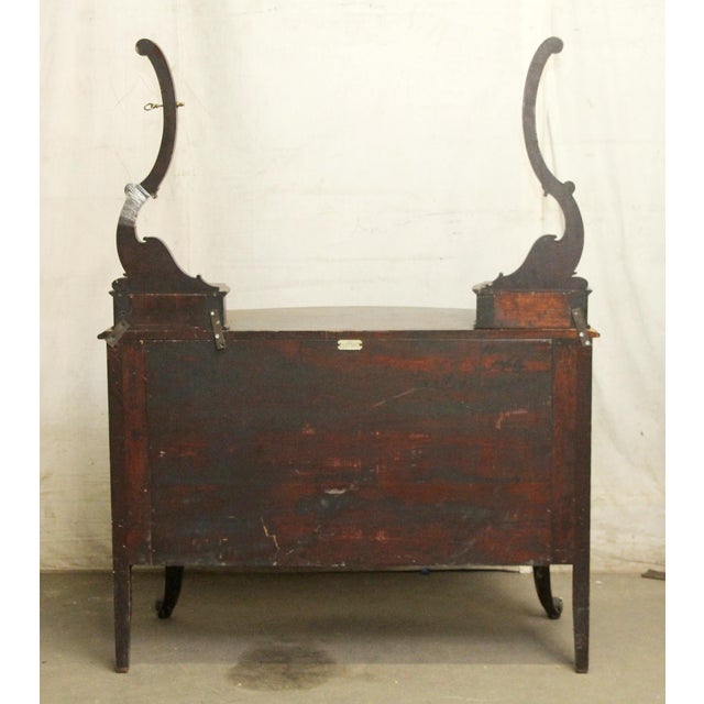 Antique Queen Anne Mahogany Vanity Dresser For Sale - Image 12 of 14