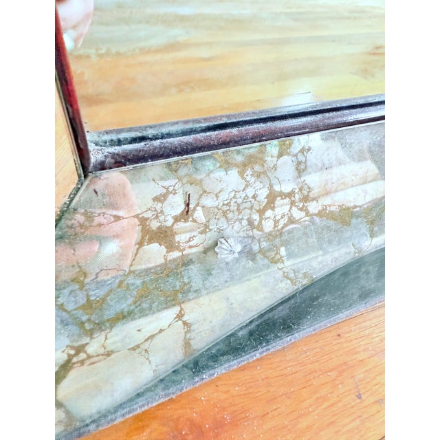 Vintage 1960s Venetian-Style Mirror With Etched Glass and Gold Gilt Frame For Sale - Image 9 of 16