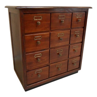 Vintage Dutch Filing Cabinet with Drawers, 1930s For Sale