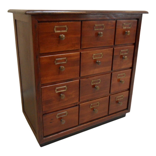 Vintage Dutch Filing Cabinet with Drawers, 1930s For Sale