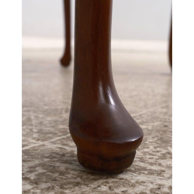 Hickory Chair Co Queen Anne Mahogany Tea Table For Sale - Image 9 of 12