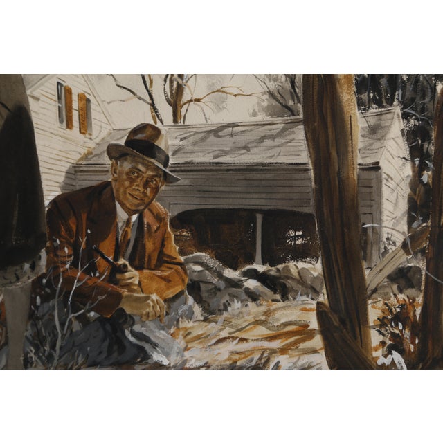 A Man's Mother, Saturday Evening Post, 1940 Signed Watercolor by Nicholas Riley For Sale In New York - Image 6 of 7