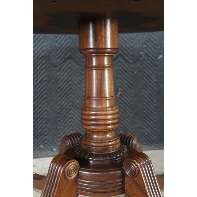 Late 20th Century Late 20th Century Baker Historic Charleston Regency Style Mahogany Round Dining Center Table 48" For Sale - Image 5 of 13