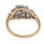 Mid 20th Century Retro Old Cut Diamond 14k Two Tone Gold Ring, Size 6.75 For Sale In Los Angeles - Image 6 of 7