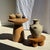 Indonesian Light Grey-Beige Terracotta Vase with 4 Small Handles and a Tall Neck For Sale - Image 4 of 18