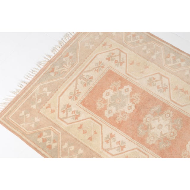 Tan Mid 20th Century Home Living Anatolian Wool Rug For Sale - Image 8 of 9