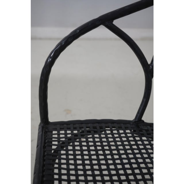 1980s Pair of Winterthur Faux Bois Iron Chairs For Sale - Image 5 of 18